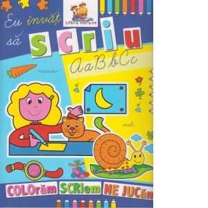 Eu invat sa scriu. Carte de colorat