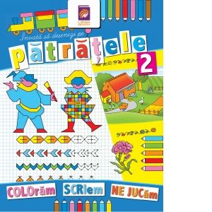 Invata sa desenezi pe patratele 2. Carte de colorat