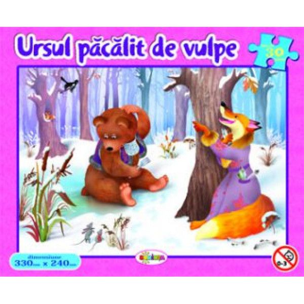Puzzle Ursul Pacalit De Vulpe 30 De Piese